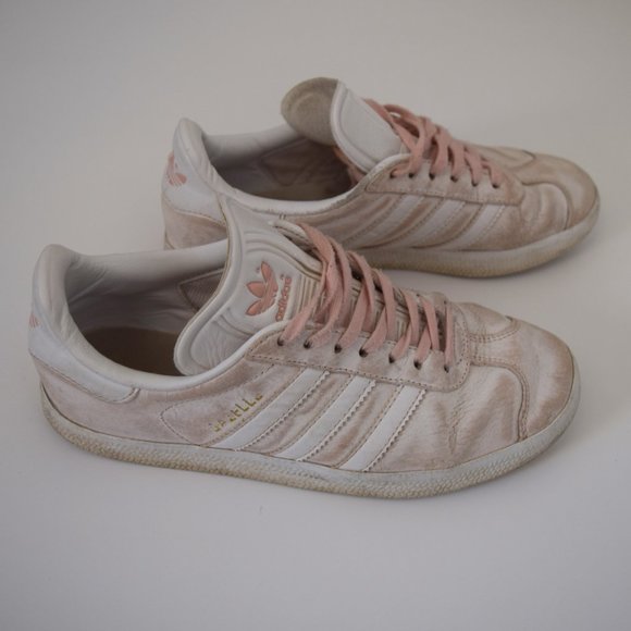 2/$20 Pink Suede Adidas Gazelle Sneakers - Picture 3 of 7